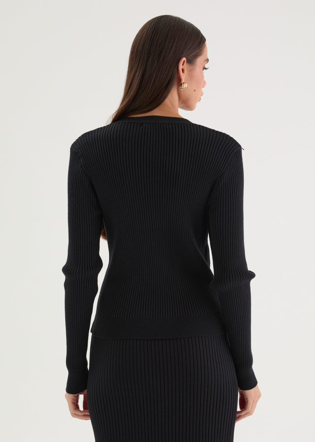 Zanah Knit Top - Black