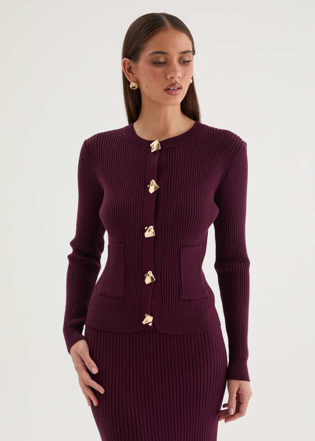 Zanah Knit Top - Plum