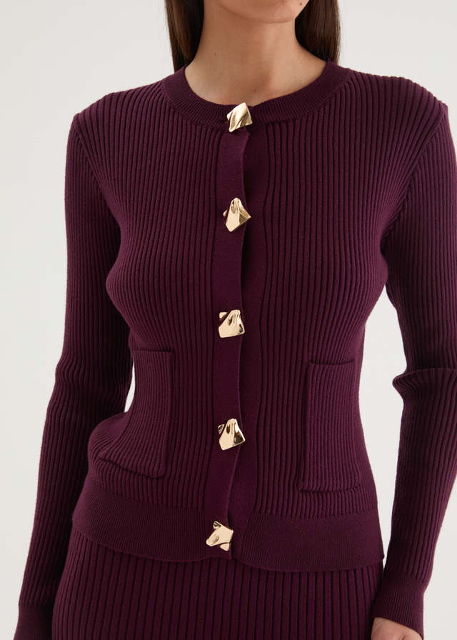 Zanah Knit Top - Plum