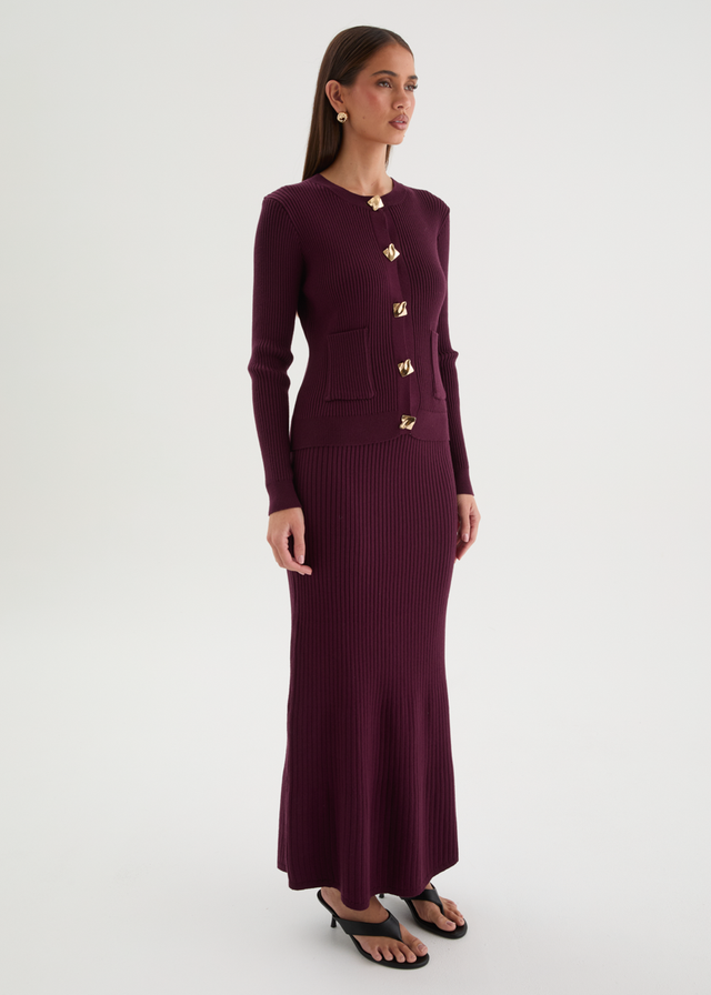 Zanah Knit Top - Plum