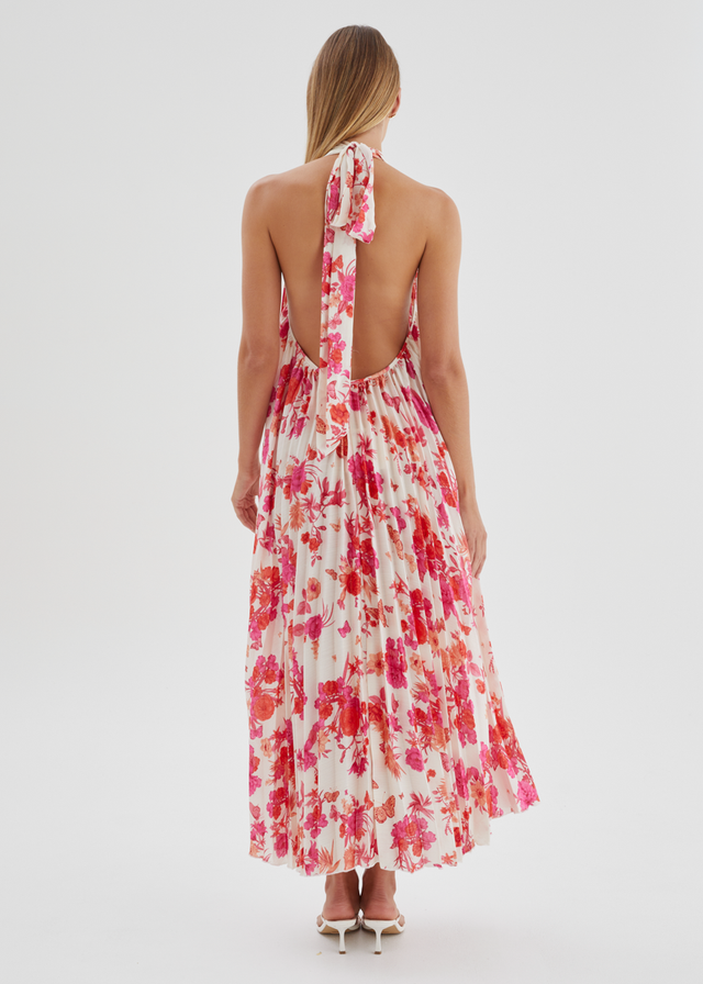 Preta Maxi Dress - Magenta Floral