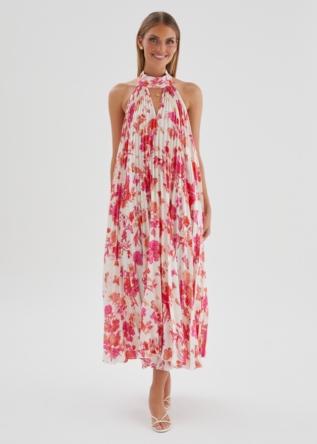 Preta Maxi Dress - Magenta Floral