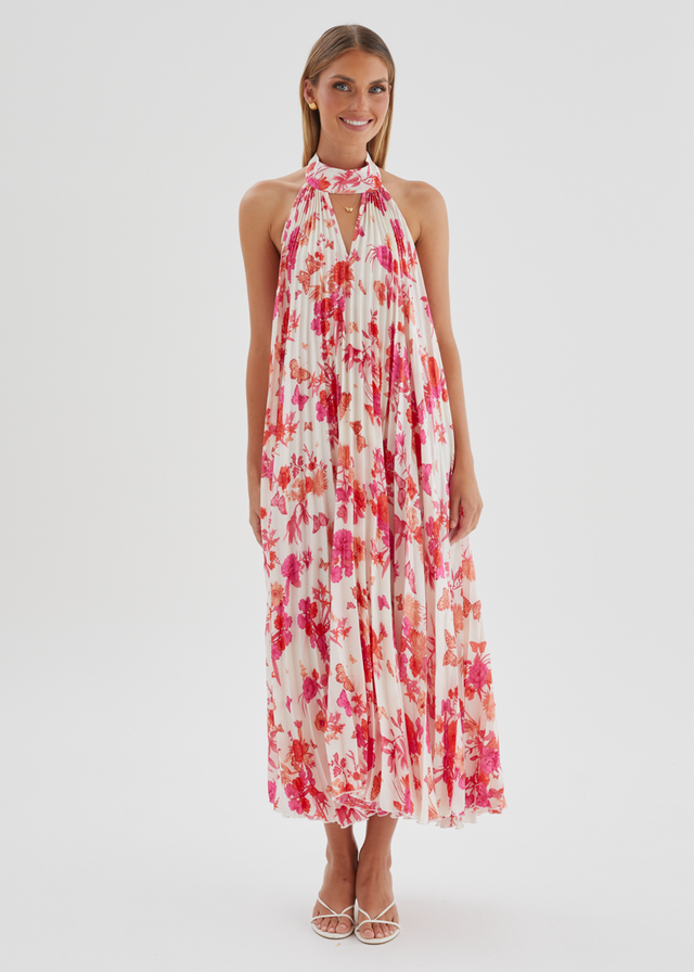Preta Maxi Dress - Magenta Floral
