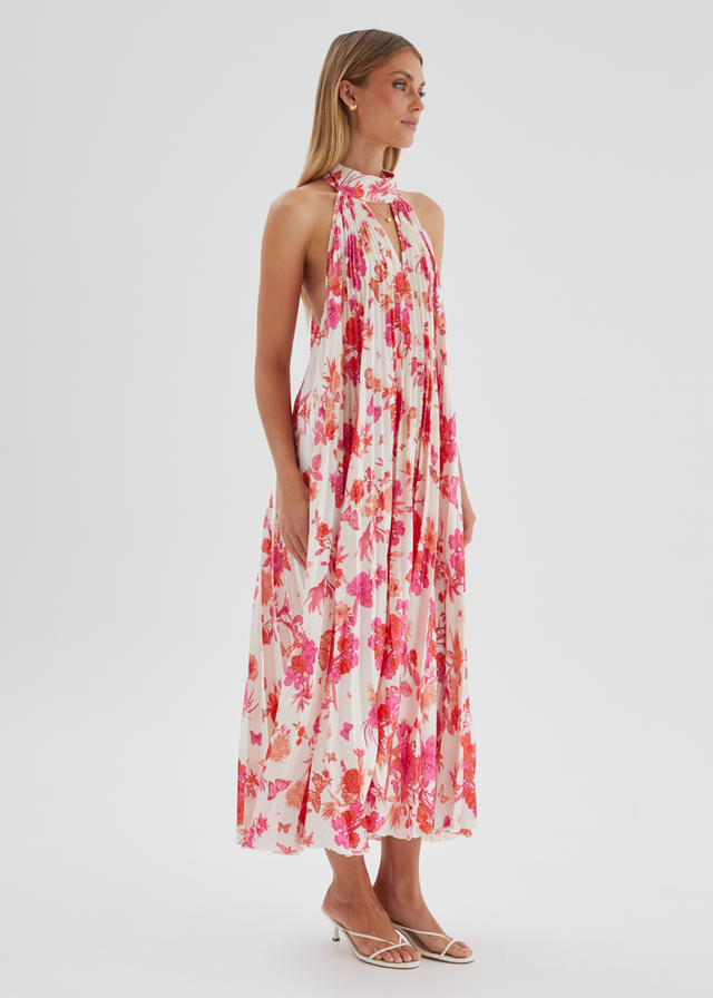 Preta Maxi Dress - Magenta Floral