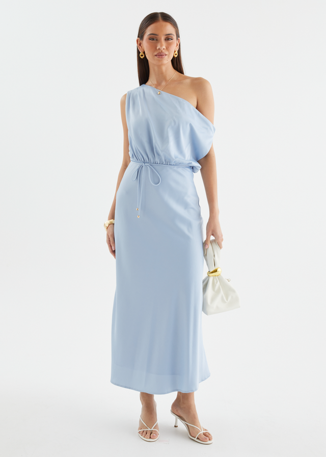 Marisa Drop Shoulder Midi Dress - Blue