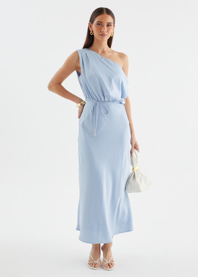 Marisa Drop Shoulder Midi Dress - Blue