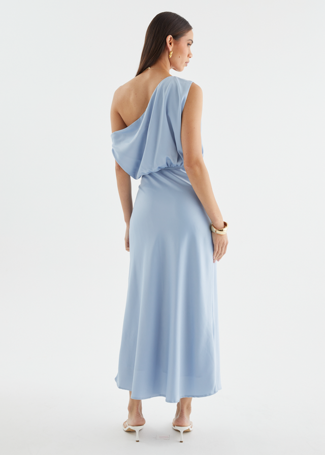 Marisa Drop Shoulder Midi Dress - Blue