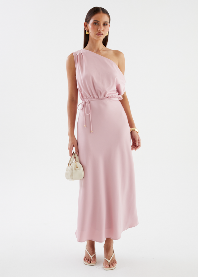 Marisa Drop Shoulder Midi Dress - Blush
