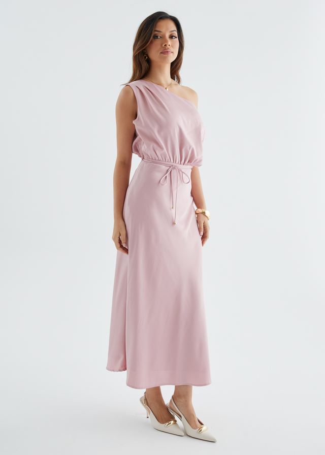 Marisa Drop Shoulder Midi Dress - Blush