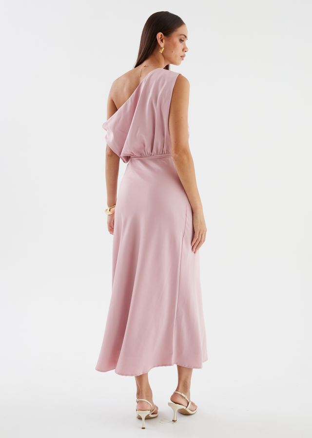 Marisa Drop Shoulder Midi Dress - Blush
