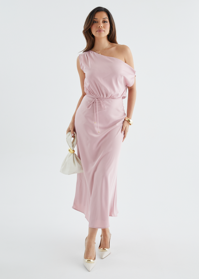 Marisa Drop Shoulder Midi Dress - Blush