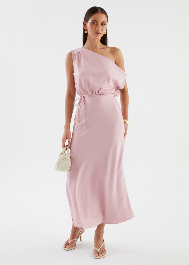 Marisa Drop Shoulder Midi Dress - Blush