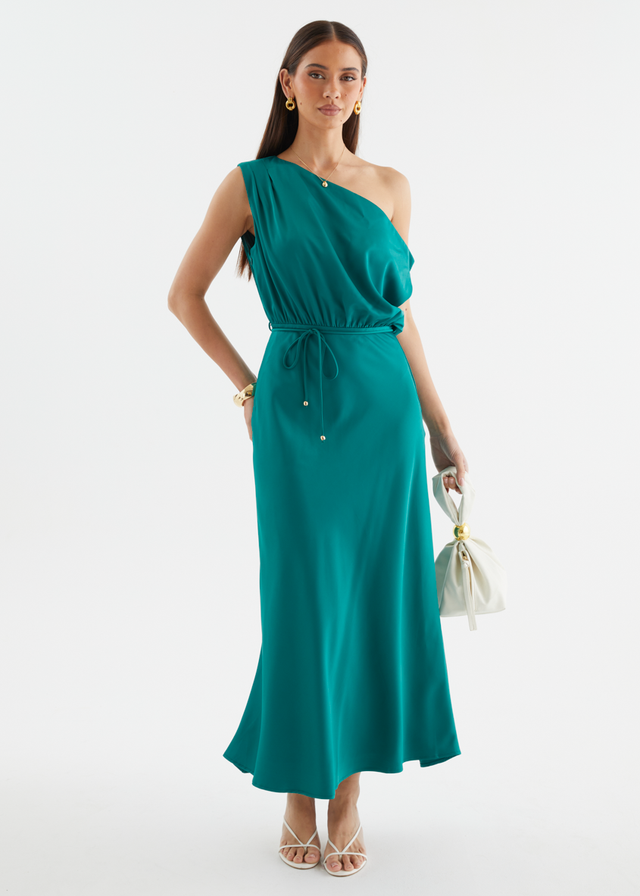 Marisa Drop Shoulder Midi Dress - Emerald