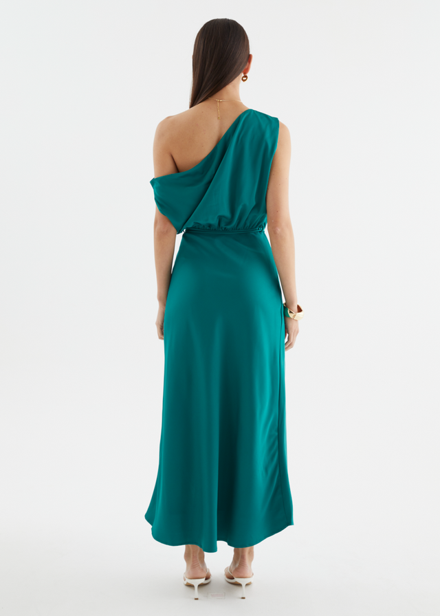 Marisa Drop Shoulder Midi Dress - Emerald