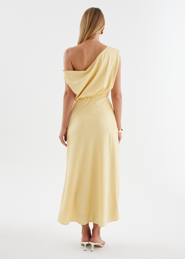 Marisa Drop Shoulder Midi Dress - Lemon Gingham & Heels Marisa Drop Shoulder Midi Dress - Lemon Gingham & Heels