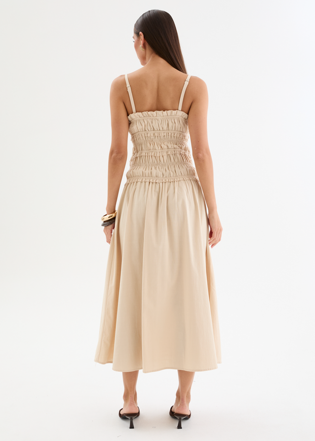 Zenayah Maxi Dress - Beige