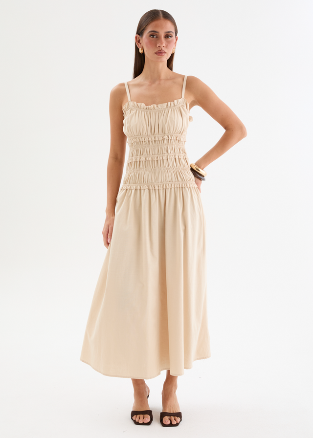 Zenayah Maxi Dress - Beige