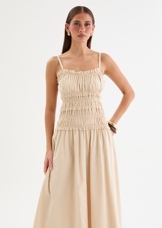 Zenayah Maxi Dress - Beige
