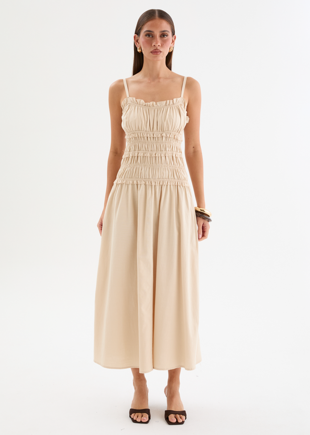 Zenayah Maxi Dress - Beige