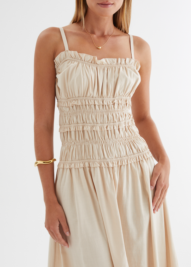 Zenayah Maxi Dress - Beige