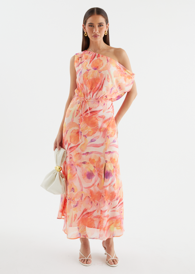 Alisa Drop Shoulder Maxi Dress - Tangerine Dream