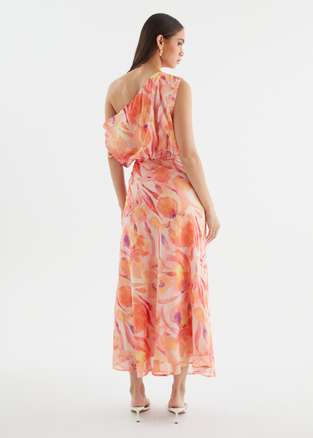 Alisa Drop Shoulder Maxi Dress - Tangerine Dream