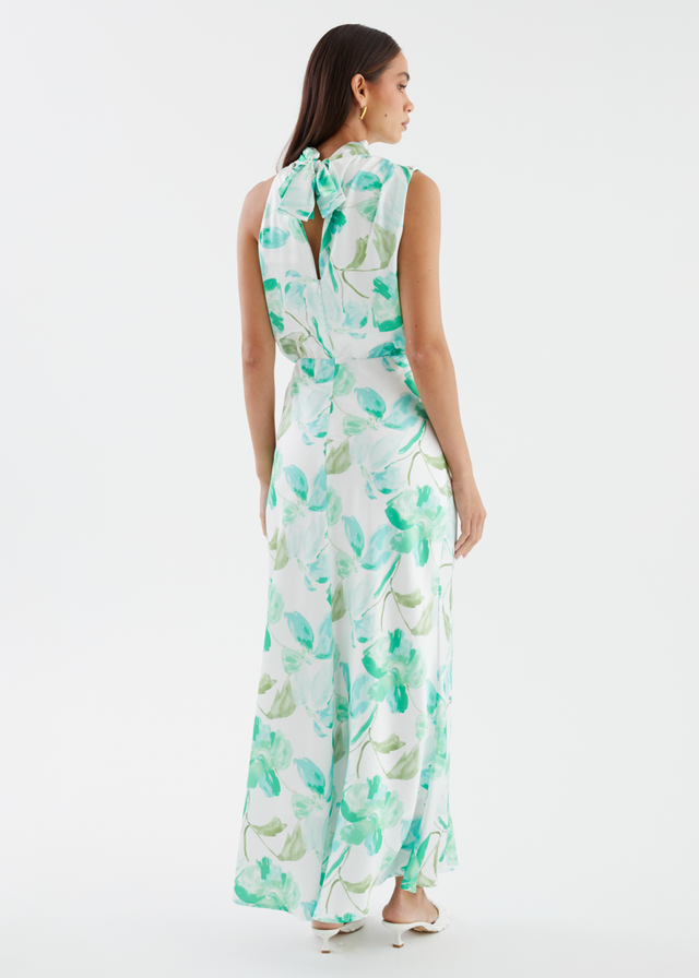 Delvina Maxi Dress - Mint Floral