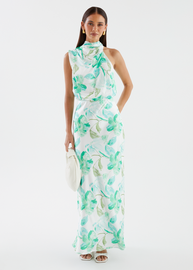 Delvina Maxi Dress - Mint Floral
