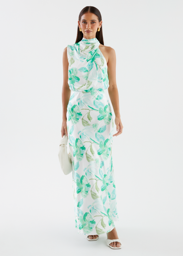 Delvina Maxi Dress - Mint Floral
