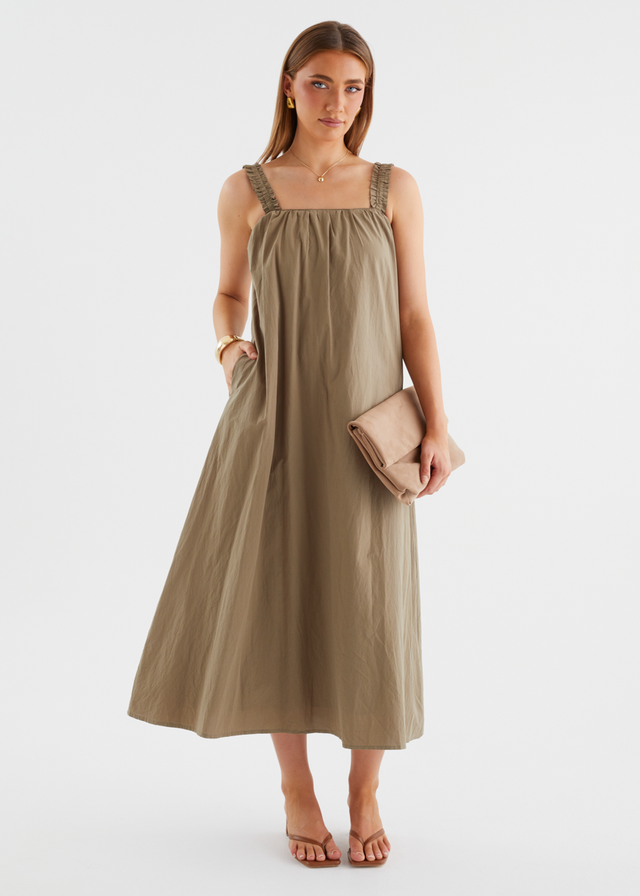 Woodstock Maxi Dress - Khaki