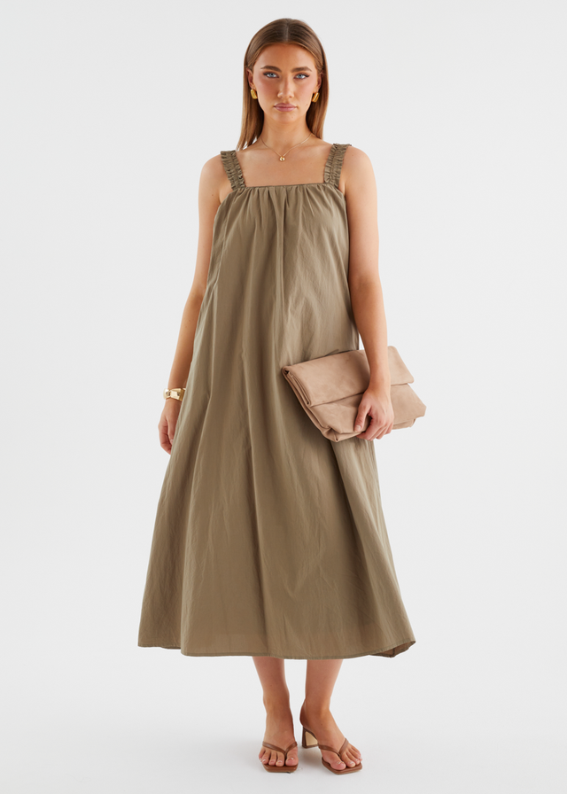 Woodstock Maxi Dress - Khaki