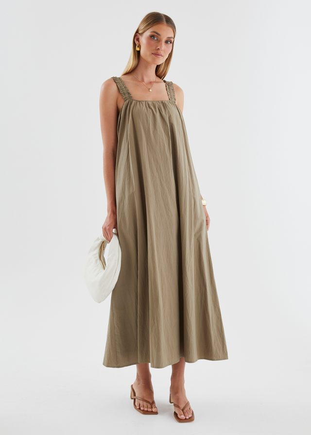 Woodstock Maxi Dress - Khaki