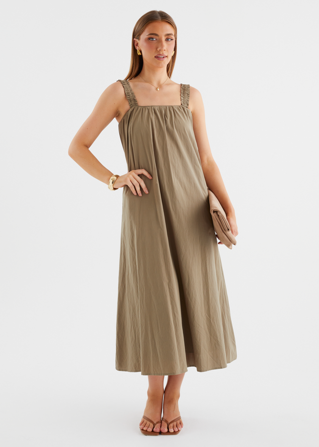 Woodstock Maxi Dress - Khaki
