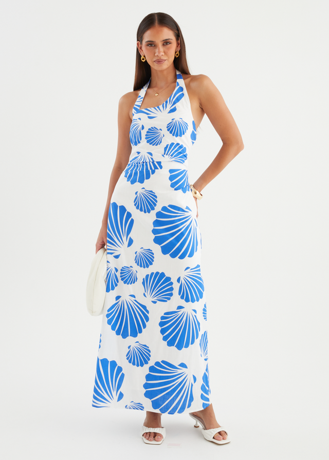 Jarvis Halter Maxi Dress - Blue Shell
