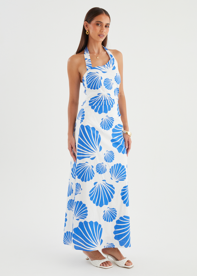 Jarvis Halter Maxi Dress - Blue Shell