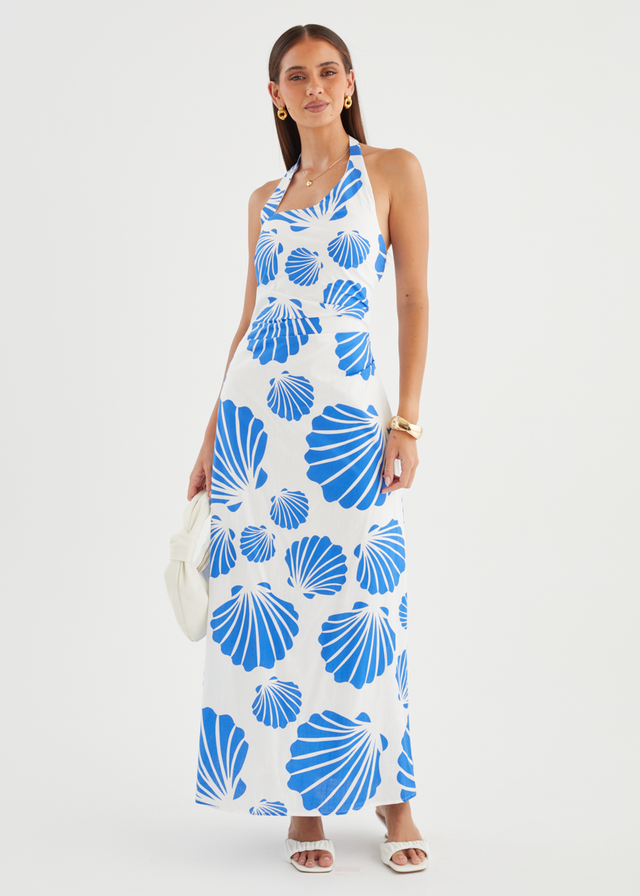 Jarvis Halter Maxi Dress - Blue Shell