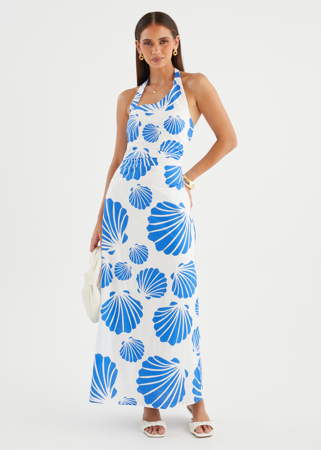 Jarvis Halter Maxi Dress - Blue Shell
