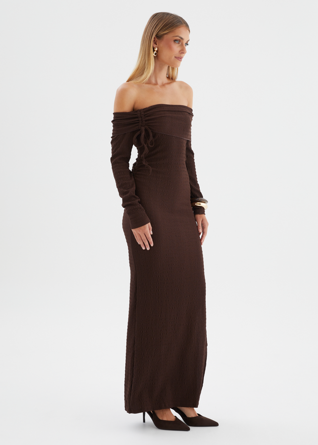 Cleobella Drop Shoulder Maxi Dress - Espresso