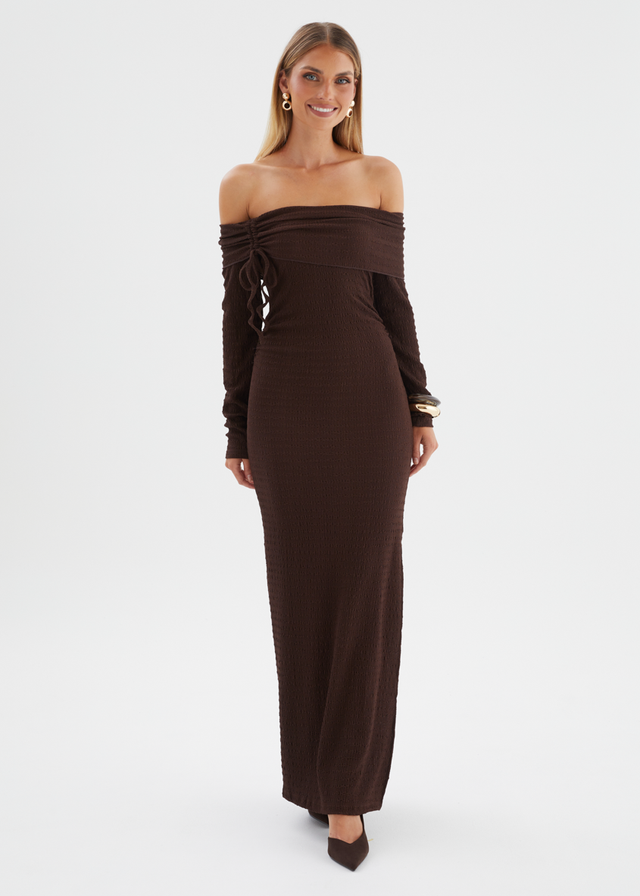 Cleobella Drop Shoulder Maxi Dress - Espresso