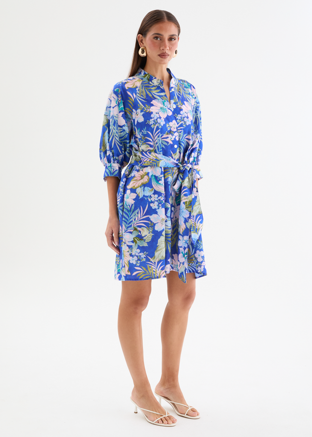 Tasnia Dress - Cobalt Garden