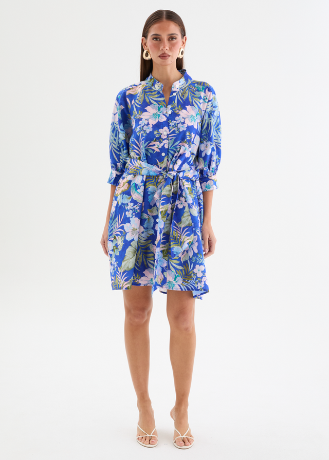 Tasnia Dress - Cobalt Garden