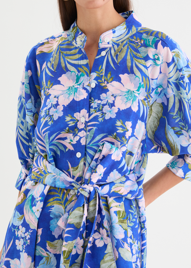 Tasnia Dress - Cobalt Garden