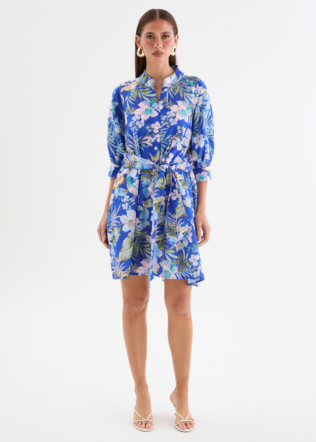 Tasnia Dress - Cobalt Garden
