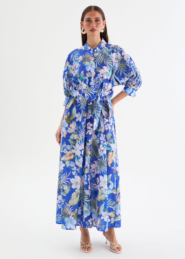 Jupiter Maxi Dress - Cobalt Garden