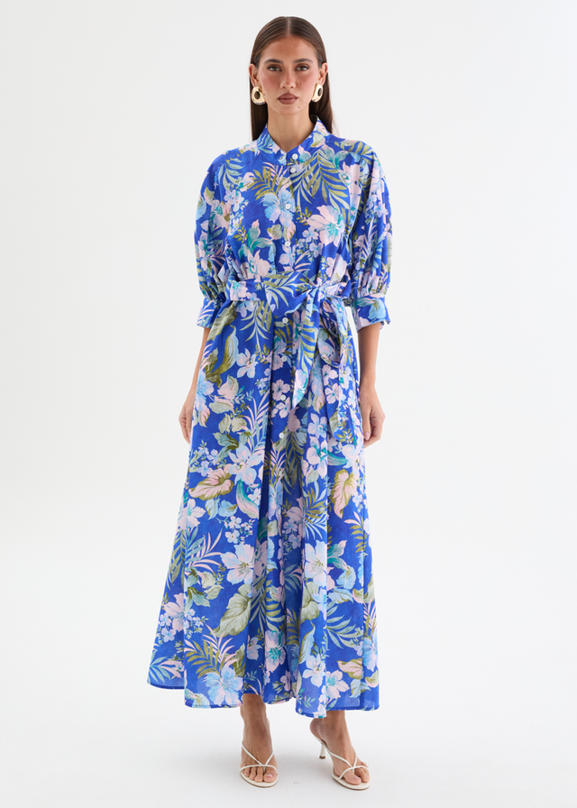 Jupiter Maxi Dress - Cobalt Garden