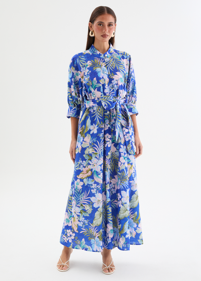 Jupiter Maxi Dress - Cobalt Garden