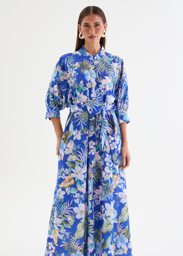 Jupiter Maxi Dress - Cobalt Garden