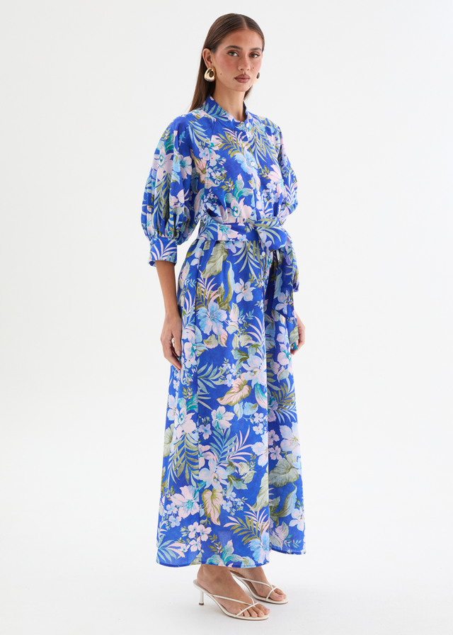Jupiter Maxi Dress - Cobalt Garden