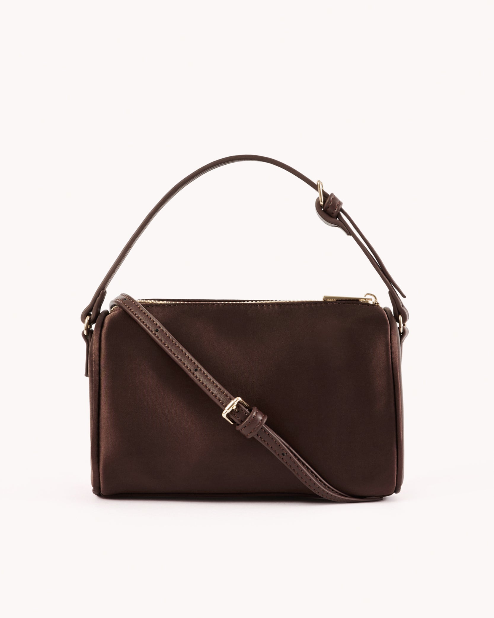 Donna Handle Bag - Espresso Satin