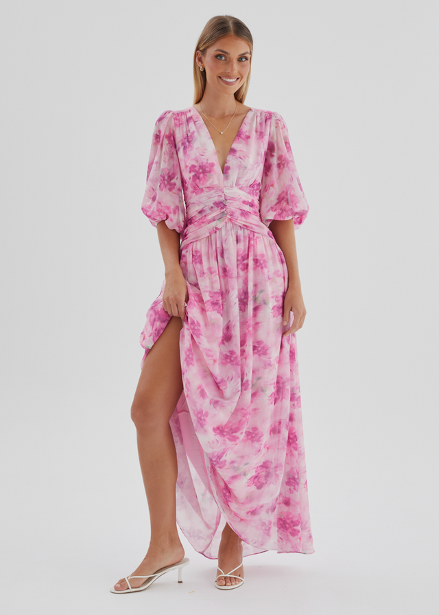 Aubree Maxi Dress - Watercolour Floral